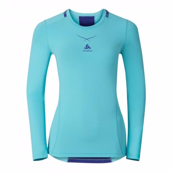 tee shirt manche longue bleu turquoise