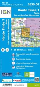 Carte IGN Top 25 3639OT - Haute Tinée 1/  Auron / PN du Mercantour